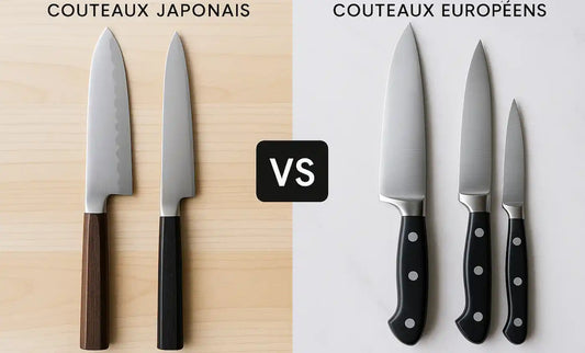 Couteau japonais vs couteau européen : quelles différences ?