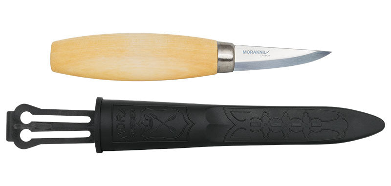Couteau Carving droit 120 acier carbone Morakniv