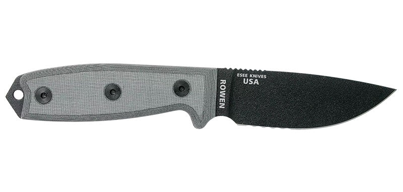 Couteau ESEE-3 Noir Lame Mixte Micrata Gris