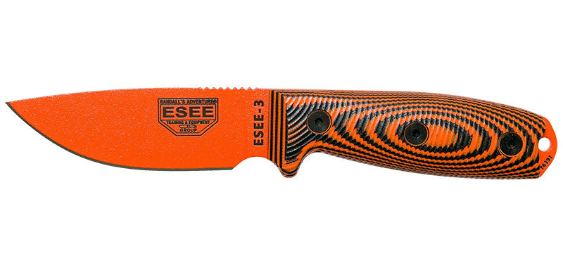 Couteau Fixe ESEE-3 - Lame Orange ESEE