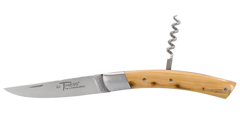 Couteau Le Thiers Bois de Genévrier Tire Bouchon