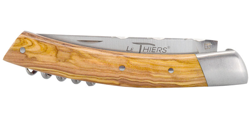 Couteau Le Thiers Tire Bouchon Bois d'Olivier