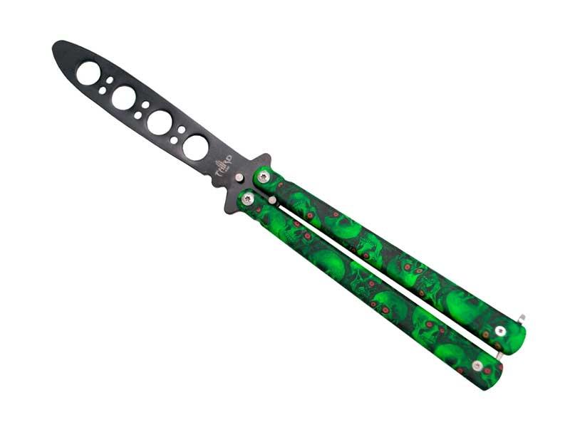 Couteau Papillon D'Entrainement Third Inox Vert