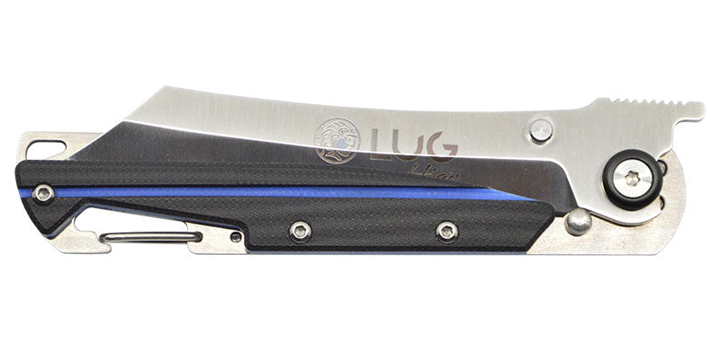 Couteau Pliant SP3S noir/bleu Lug