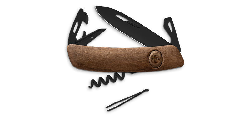 Couteau Suisse D03 Allblack Noyer Swiza