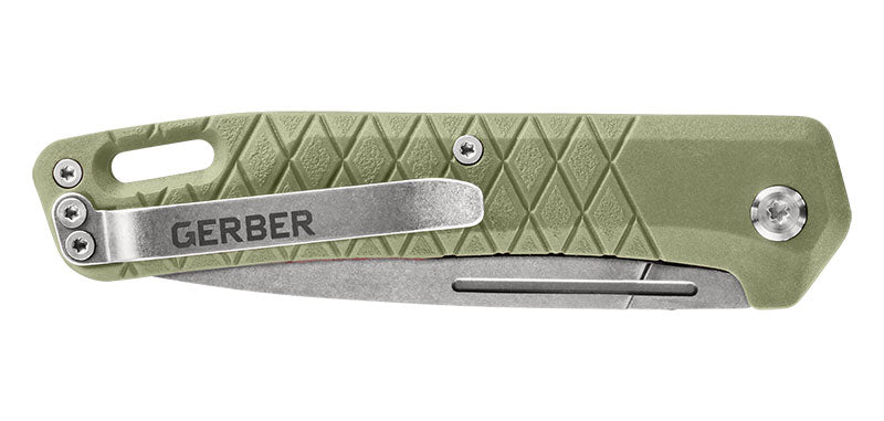 Couteau Zilch Lichen Vert Gerber