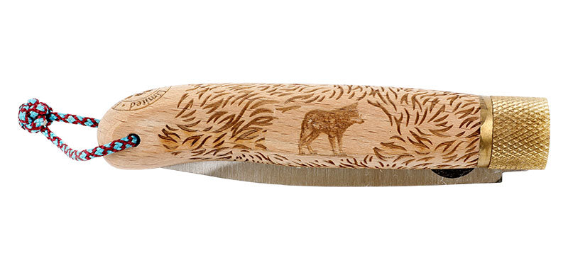 Couteau de Poche Décoration Loup Décalé