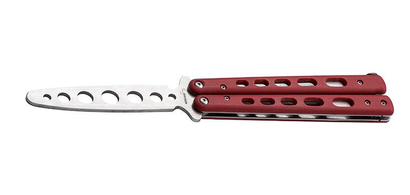 Couteau papillon d'entrainement rouge
