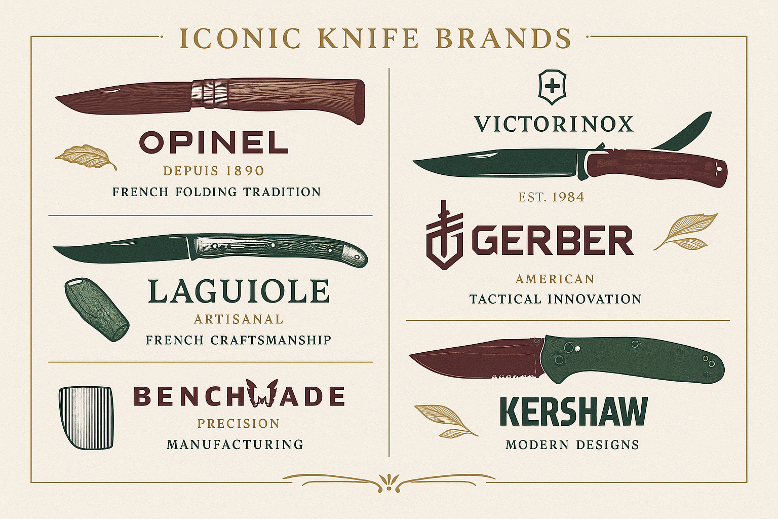 Les grandes marques de couteaux : histoire et spécialités Image