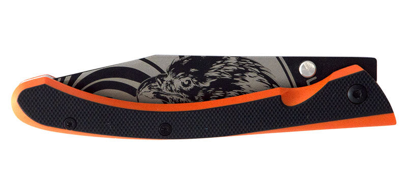 Couteau C63 Aigle Noir/Orange Lug