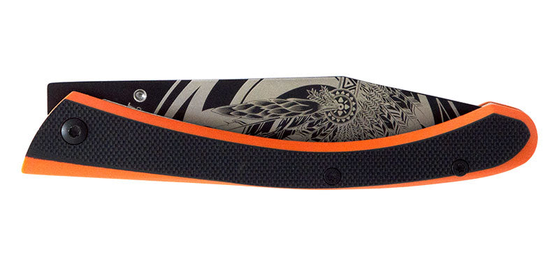 Couteau C63 Loup Noir/Orange Lug