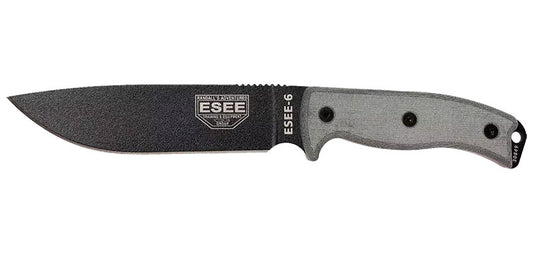 Couteau ESEE-6 Lame Noire Manche Gris