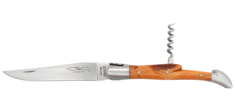 Couteau Laguiole Tire Bouchon Bois de Cade TMC