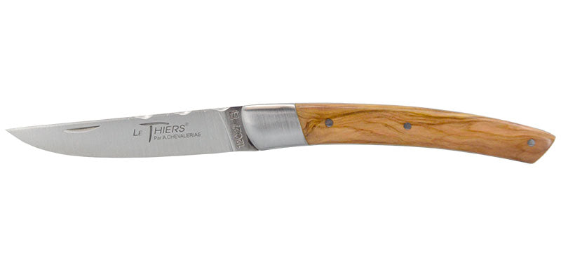 Couteau Le Thiers Bois Naturel D'olivier 