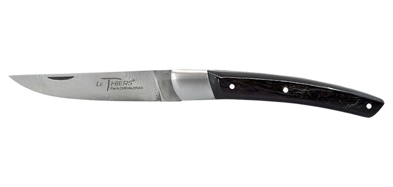 Couteau Le Thiers Noir Damas 