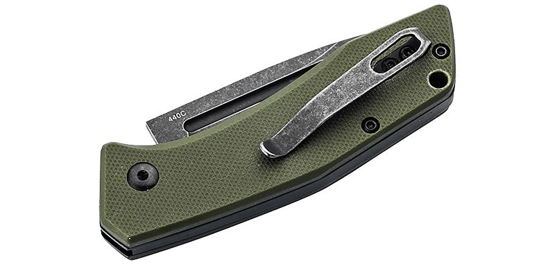 Couteau Manche Vert et Lame Stonewash Worldwide 2.0 Böker Plus