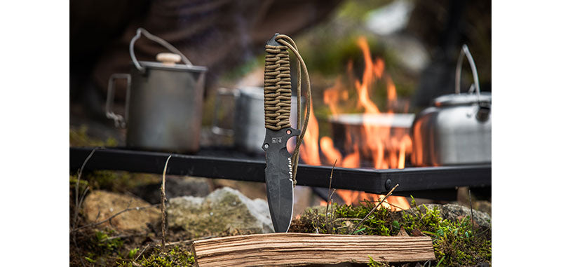 Couteau Maraudeur Paracord 550 Lisse Coyote TB Outdoor
