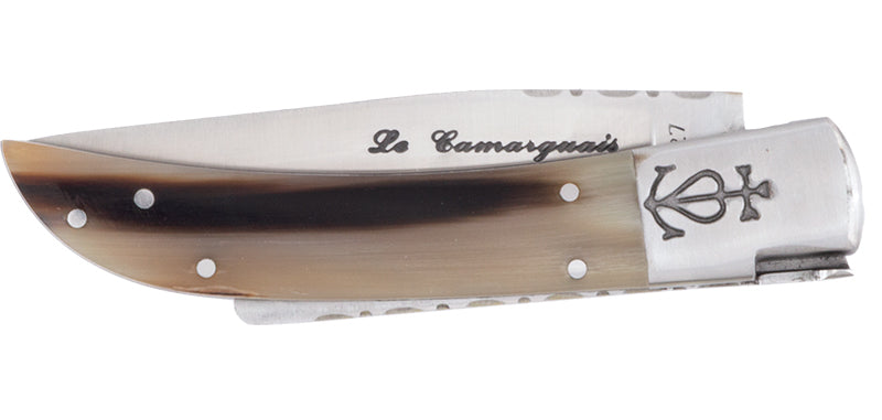 Couteau N°12 Trident forgé Corne Le Camarguais