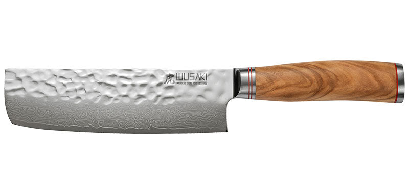 Couteau Nakiri Damas Wusaki