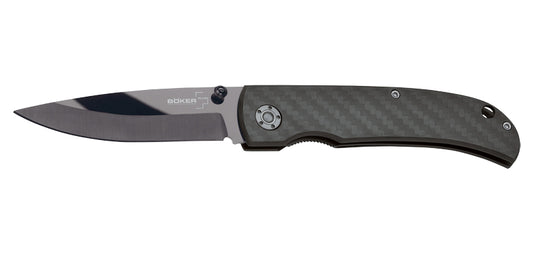 Couteau Noir Complet et Fibre de carbone Boker Plus