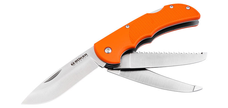 Couteau Orange Triple Lame Boker Magnum