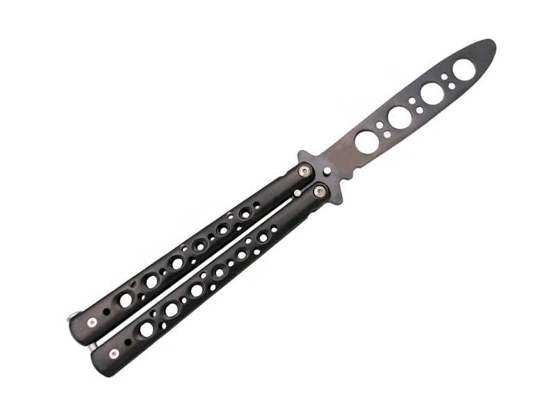 Couteau Papillon D'Entrainement Third Tout Inox Noir