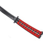 Couteau Papillon Third Aluminium Rouge/Noir 14Cm Inox
