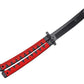 Couteau Papillon Third Aluminium Rouge/Noir 14Cm Inox
