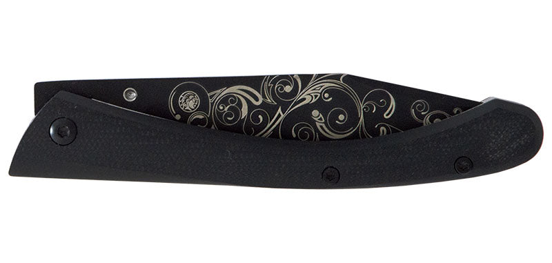 Couteau Pliant C63 Volutes Noir Lug