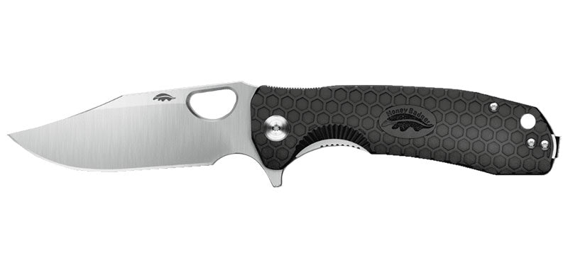 Couteau Pliant Large Noir Honey Badger
