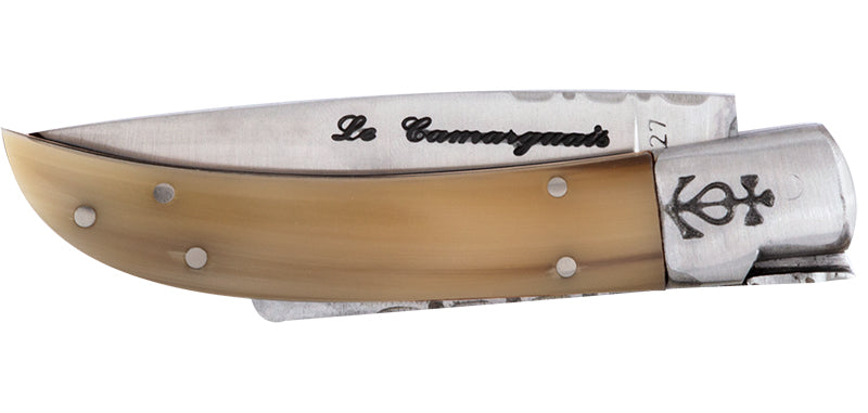 Couteau Pliant N°10 Trident forgé Corne Le Camarguais