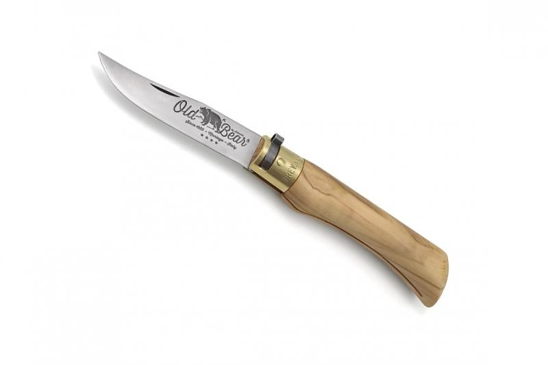 Couteau Pliant Old Bear Olivier Acier Inox Taille L