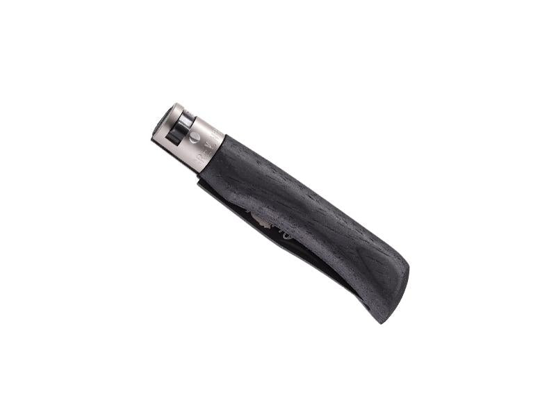 Couteau Pliant Old Bear Total Black Virole Grise Taille M