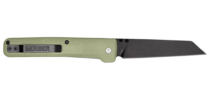 Couteau Pliant Vert Pledge Lichen Gerber