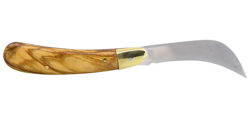 Couteau Serpette Allemande Bois D'olivier Chevalerias
