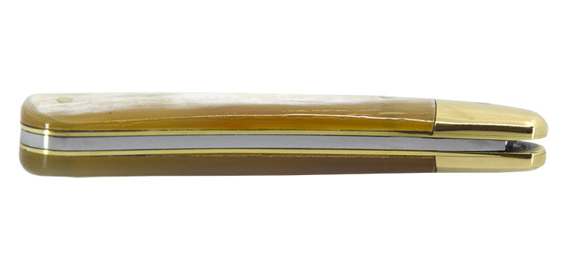 Couteau Serpette Corne pressée claire Chevalerias