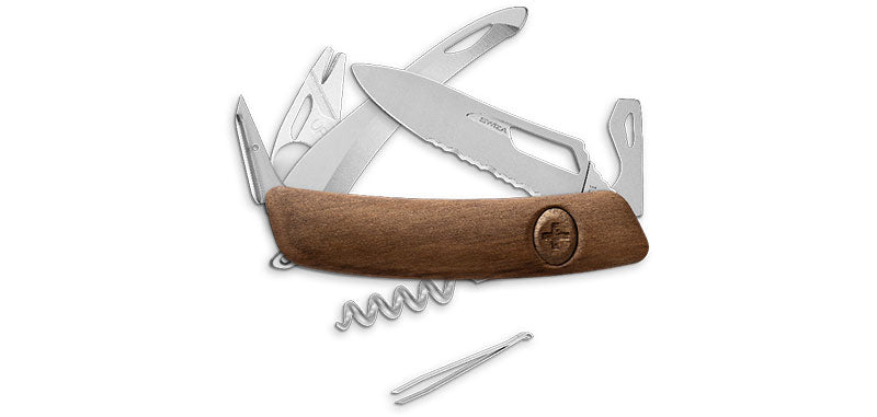 Couteau Suisse Chasseur Swiza Bois de Noyer