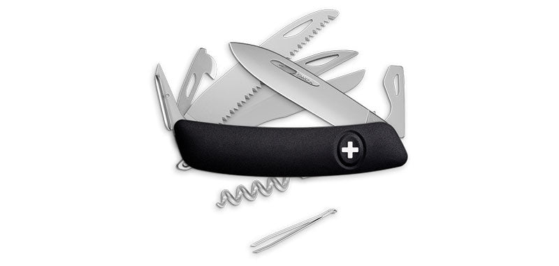 Couteau Suisse D09 Allmatt Noir Swiza