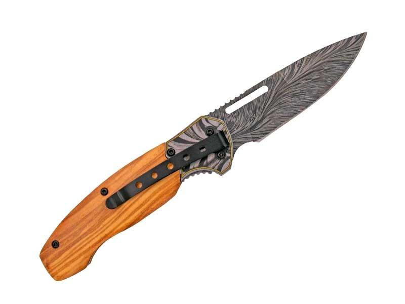Couteau Third Olivier 11,5Cm style damas