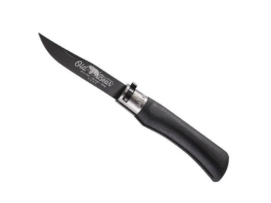 Couteau Pliant Old Bear Total Black Virole Grise S
