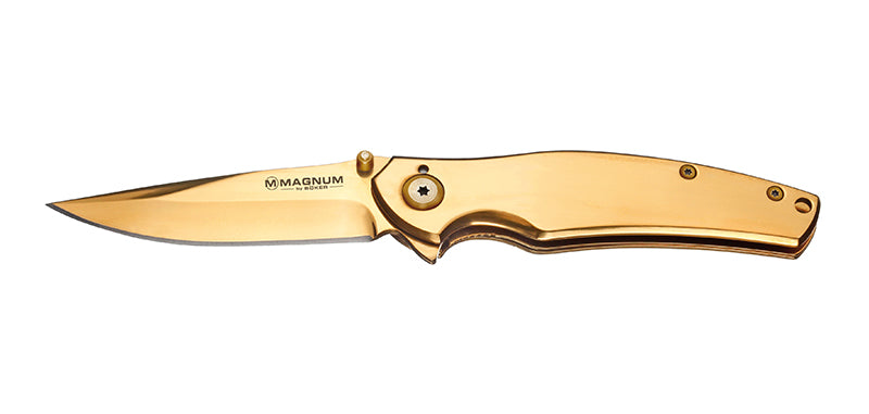 Couteau couleur or Boker magnum Finger gold