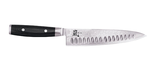 Couteau de Chef alvéolé Japonais Damas Yaxell