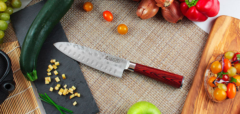 Couteau de Cuisine Japonais Santoku Pakka Wusaki