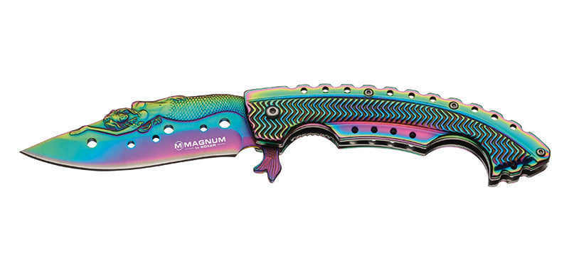 Couteau de Poche Arc en ciel Sirène Boker magnum