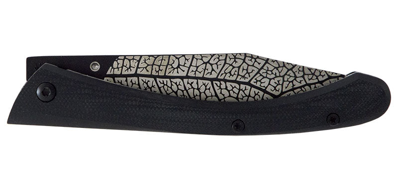 Couteau de Poche C63 Feuille Noir Lug