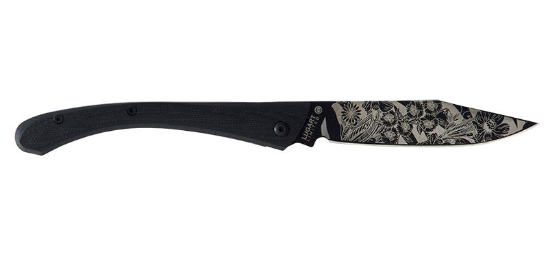 Couteau de Poche C63 Fleurs Nature Noir Lug