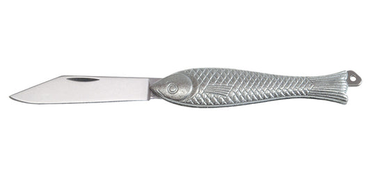 Couteau de Poche Forme Poisson Argenté Mikov