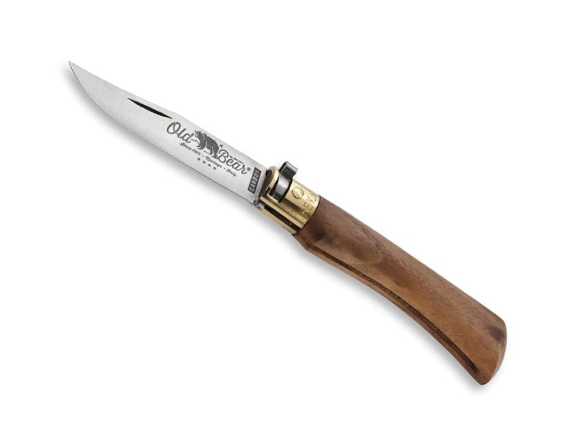 Couteau de Poche Old Bear Noyer Lame Carbone Taille M