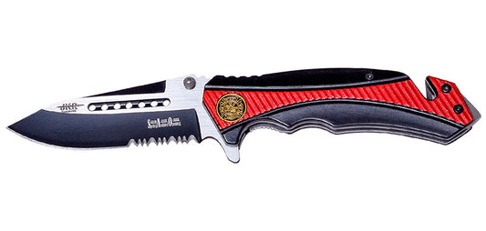 Couteau de Poche Tactique Rouge Jkr