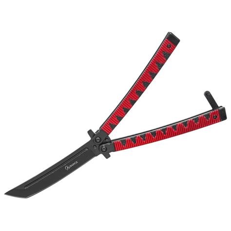 Couteau papillon Ninja rouge Albainox